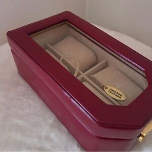 Red Leather Jewelry Box